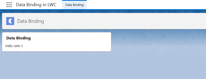 Output of one-way data binding in LWC